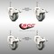 Service Caster 3 Inch 316SS Gray Polyurethane Wheel Swivel 10mm Stem Caster Set Lock Brake SCC-SS316TSTTL20S314-PPUB-M1015-4 - alternate 4
